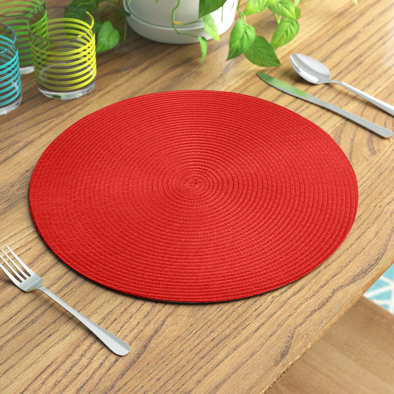 Napperons en polyester, Rouge