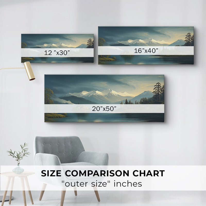 Série paysage - CIV - Toile tendue avec châssis - Prêt à accrocher, H 12 po x l 30 po