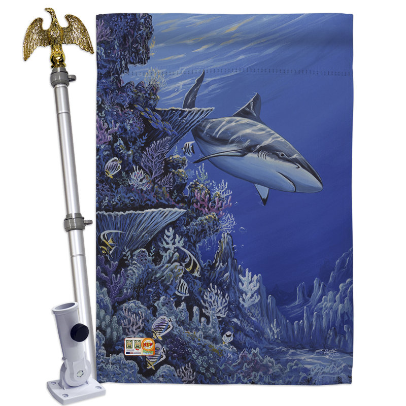 Ensemble de drapeaux 40 x 28 po Shark Reef