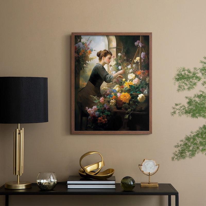 «WOMEN Series CDL», reproduction encadrée - bois massif, H 15 po x l 12 po, Noyer
