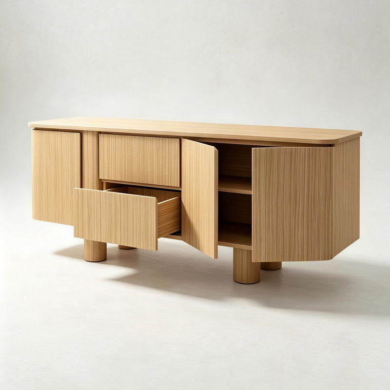 Large-Capacity Design Home Sideboard, 31.5" H x 78.74" W x 17.72" D