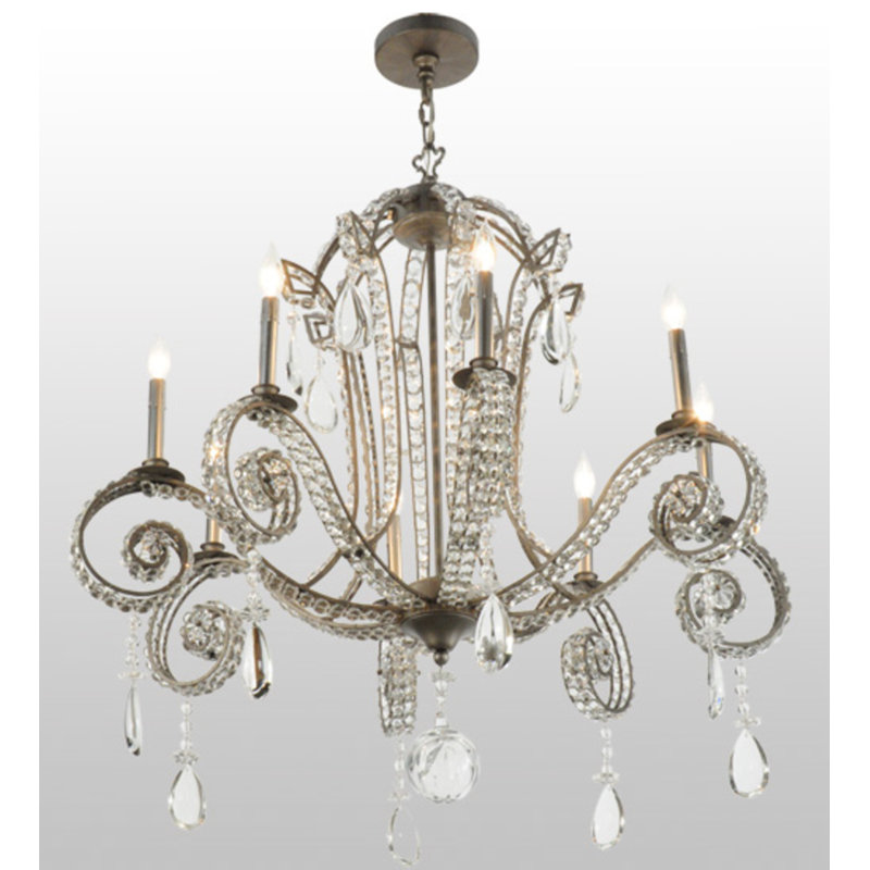 Lustre classique / traditionnel à 8 lumières de style bougie Kulpeksa