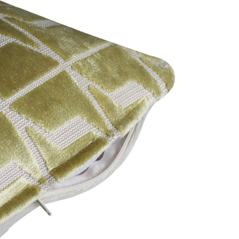 Palette Woven Square Pillow Cover, Chartreuse
