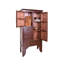 Armoire décorative en bois massif brun