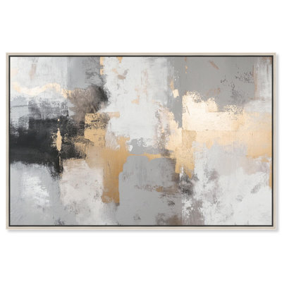 «Gilded Gray II», art abstrait sur toile par Art Remedy