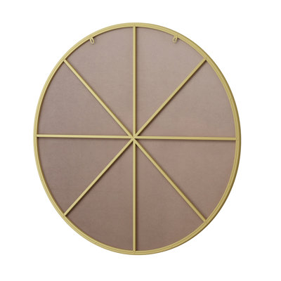 Wall Mirror 39 Inch Gold Circular Mirror Metal Framed Mirror Round Vanity Mirror Dressing Mirror, For Bathroom, Living Room, Bedroom Wall Decor