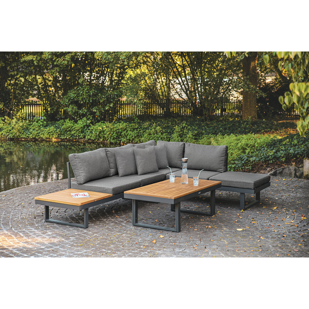 82.75'' Wide Aluminum Patio Sectional with Cushions greemotion