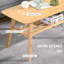 Table basse en bois massif avec rangement