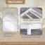 Lit plateforme double en bois massif avec tête de lit en forme de maison-696830850