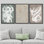«Grunge Industrial Paint Strokes Abstract Geometric Illustration Minimalisme», ensemble de 3 impressions sur toile flottante