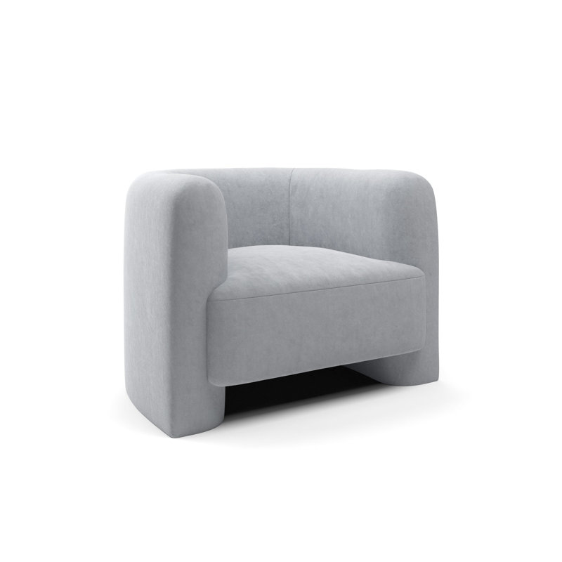 Barry Barrel Chair, Light Blue 100% Polyester
