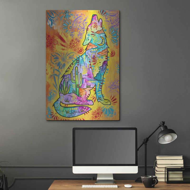 " Coyote Howl " by Dean Russo, 36" H x 24" W