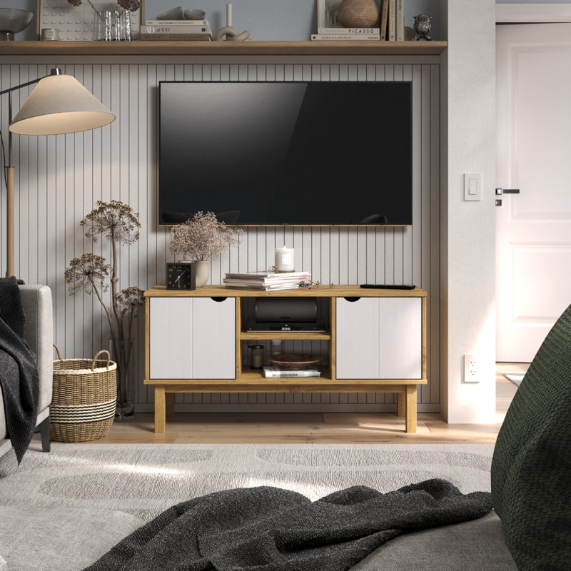 Meuble télé en bois Norden | , Brown/White