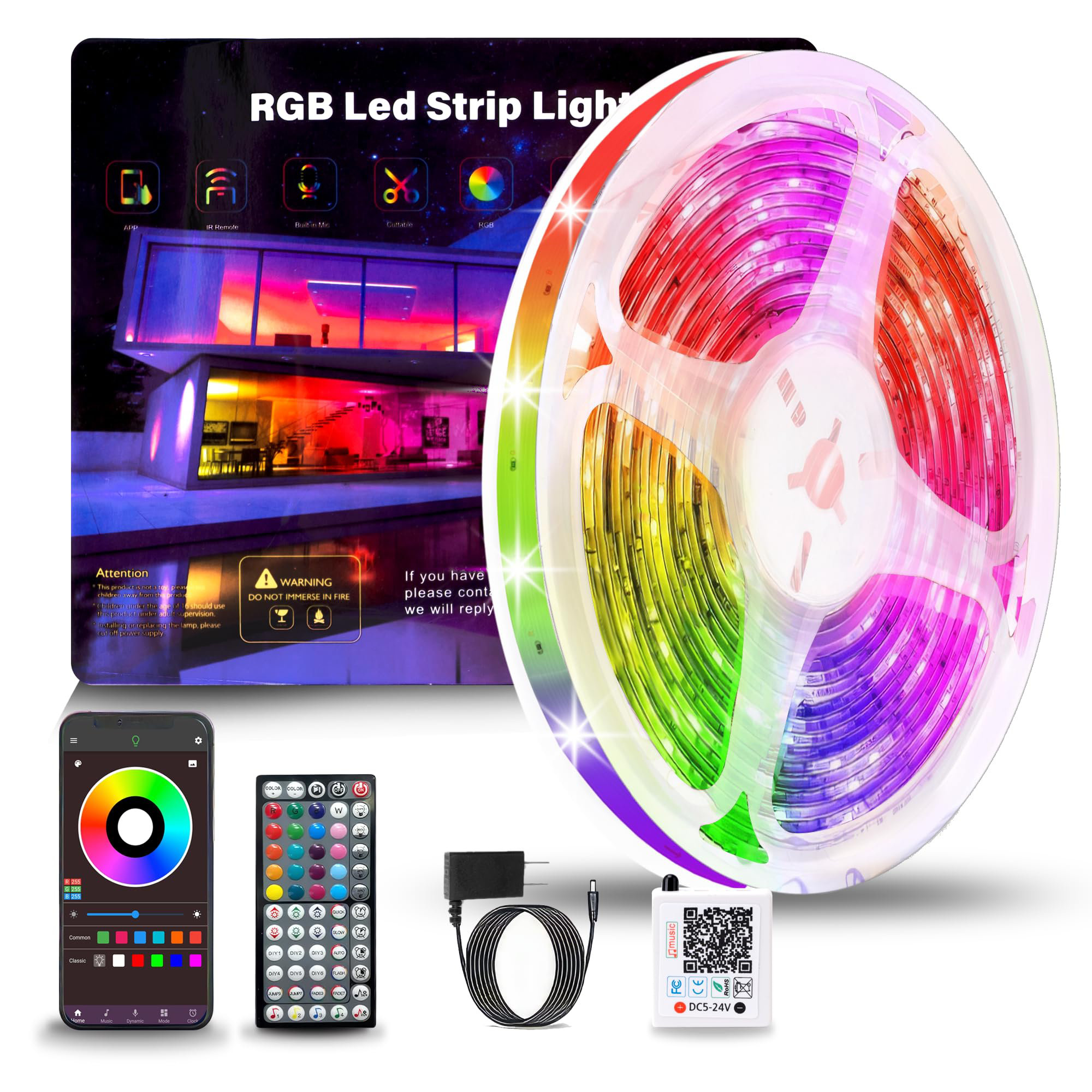 The Holiday Aisle® Led Lights For Bedroom 50Ft (1 Roll), Colour ...