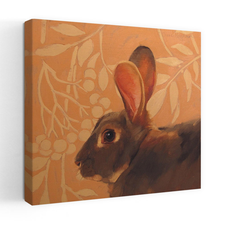 The Hare Contemporary Rabbit Forest Art, 32" H x 32" W