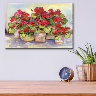 Epic Art 'Spring Geraniums'  by Kathleen Parr Acrylic Glass Wall Art, 16" x 12"