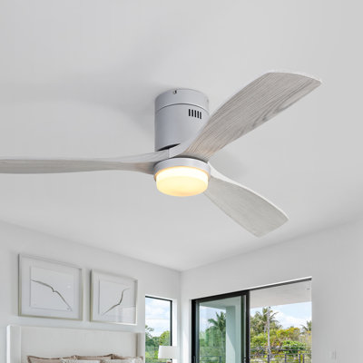 52" Nicola 3 - Blade LED Standard Ceiling Fan with Remote Control and  Light Kit Included