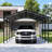 Metal Carport Shed, Outdoor Vehicle Shelter with Heavy-Duty Steel Frame and Sloped Roof-136143680