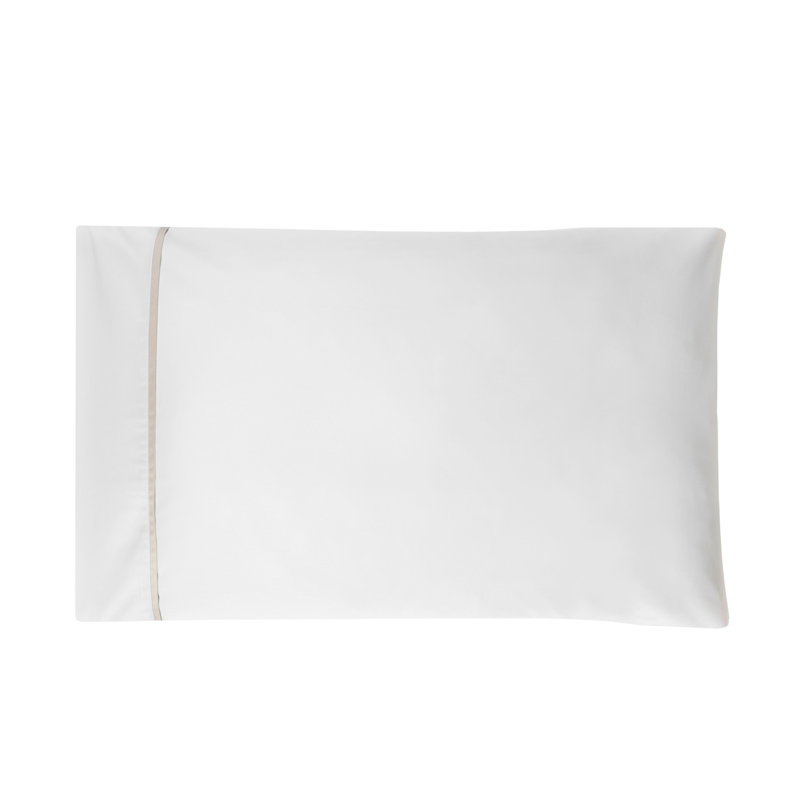 Estate 100% Cotton Sateen Sheet Set, King, white-ocean blue