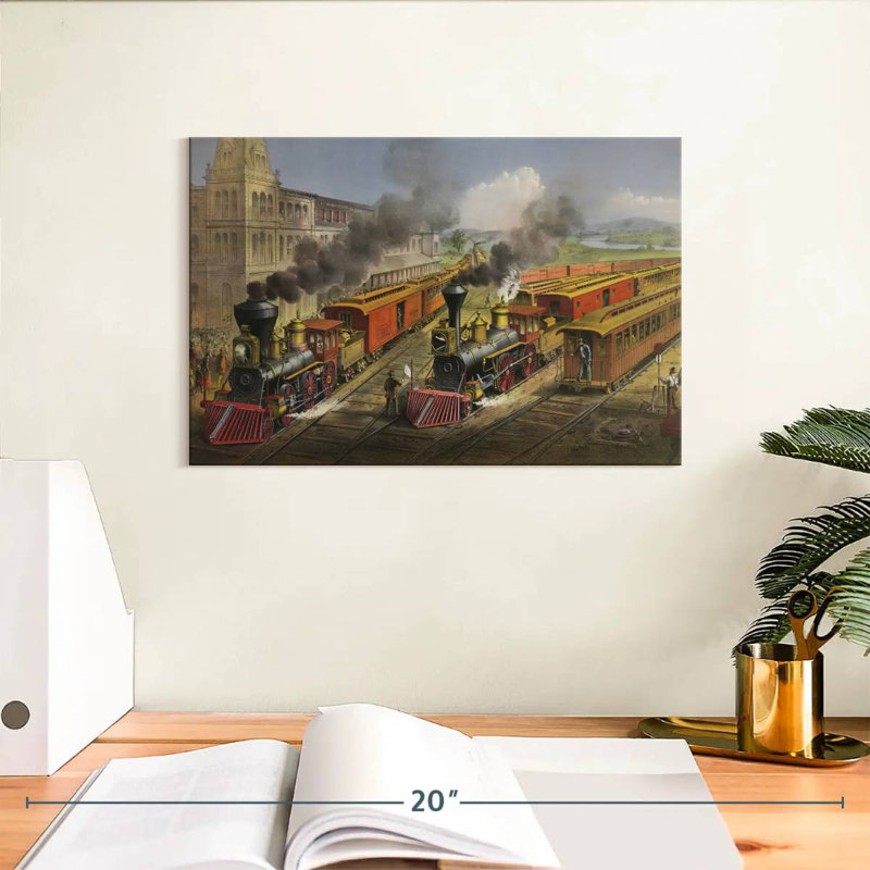 Mehar American Railroad Scene, 8" H x 12" W