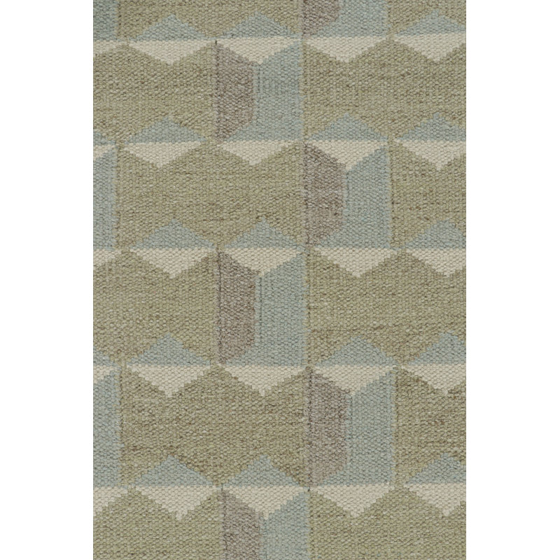 Scandinavian Wool Geometric Area Rug, Runner 2'6" x 10'