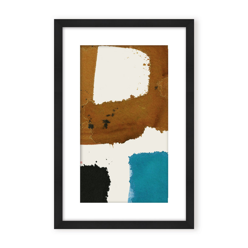 Abstract Off Track, Black, 48" H x 36" W x 1.125" D, Framed Print