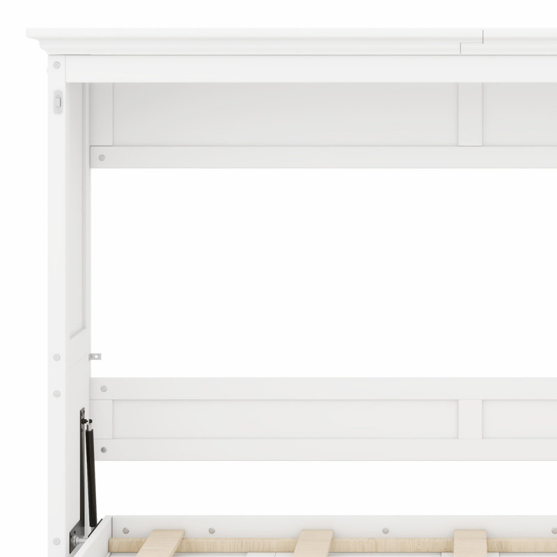 Lit escamotable pliable dans une armoire, Blanc