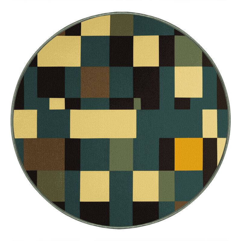 Tiled Forest Rug, Round 4'