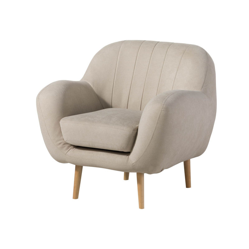 SOFAS Upholstered Accent Chair, Beige
