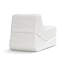 Canapé-lit pliable beige en velours Teddy