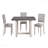 Transitional Dining Table Gray Wood Rectangle Trestle Base-429099794