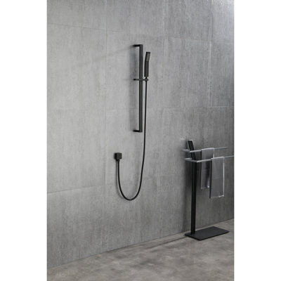 Handheld Shower With 59-inch Hose And 28-inch Slide Bar In Matte Black Elegance For Luxury