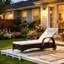 Chaise longue de patio ajustable en rotin moderne