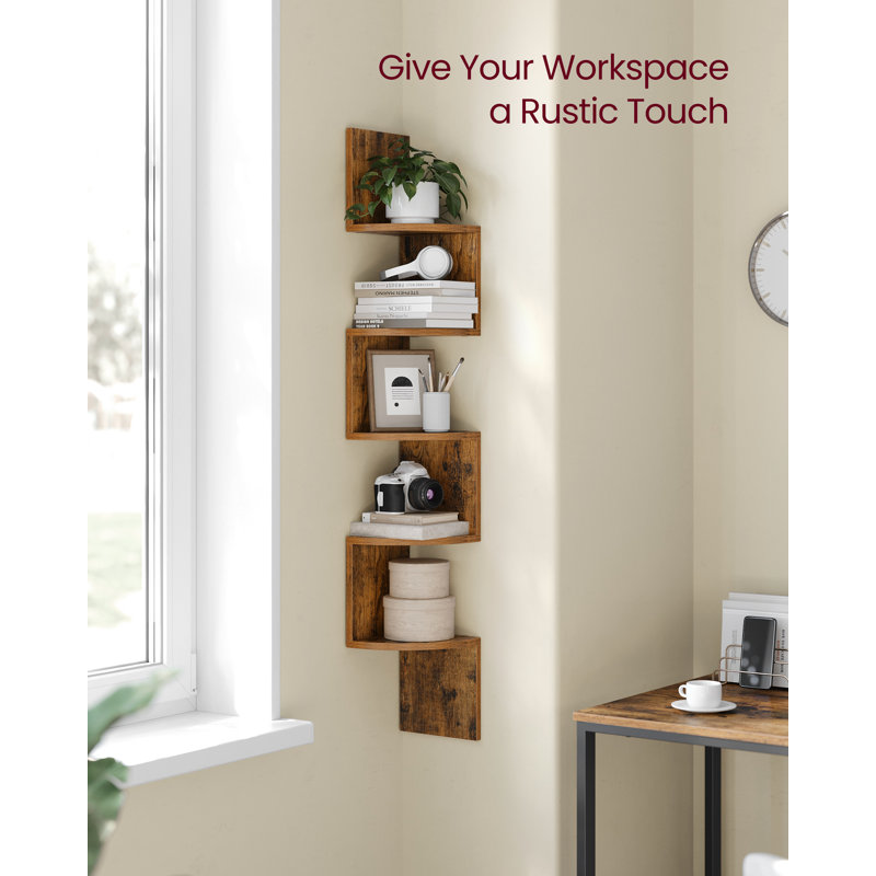 Unique Accent Shelf, Brown 