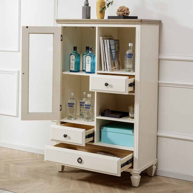 Armoire décorative simple en verre à porte simple