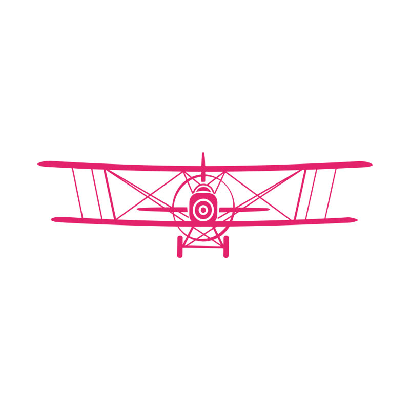 Décalcomanie murale chambre Airplane, Rose vif