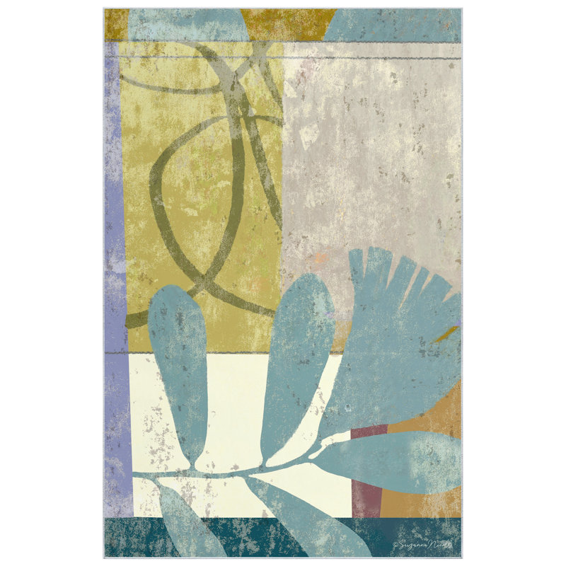 Calla II Washable Flower Area Rug, Power-loomed, Heavenly Softness with Non-Slipping Backing