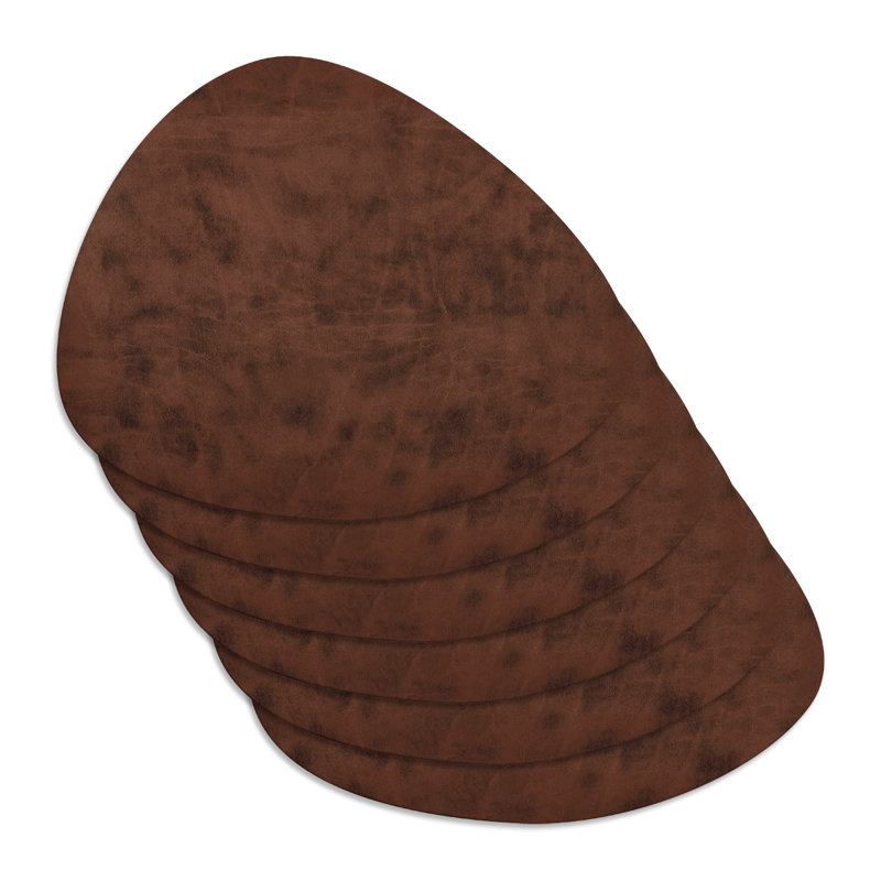 Cherfrere Vinyl Abstract Novelty Placemat, Dark Brown