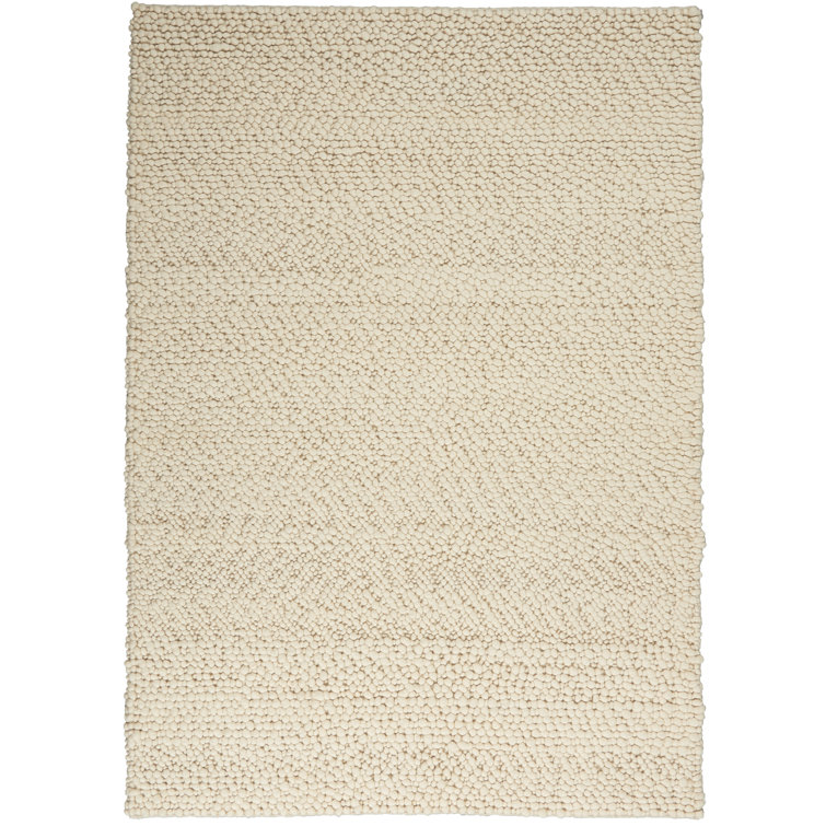 Riverstone Wool Area Rug in Ivory