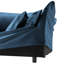 Fauteuil en chenille bleue avec assise profonde, housses détachables et relaxantes, assise en bois confortable, élégante et amovible-515111756