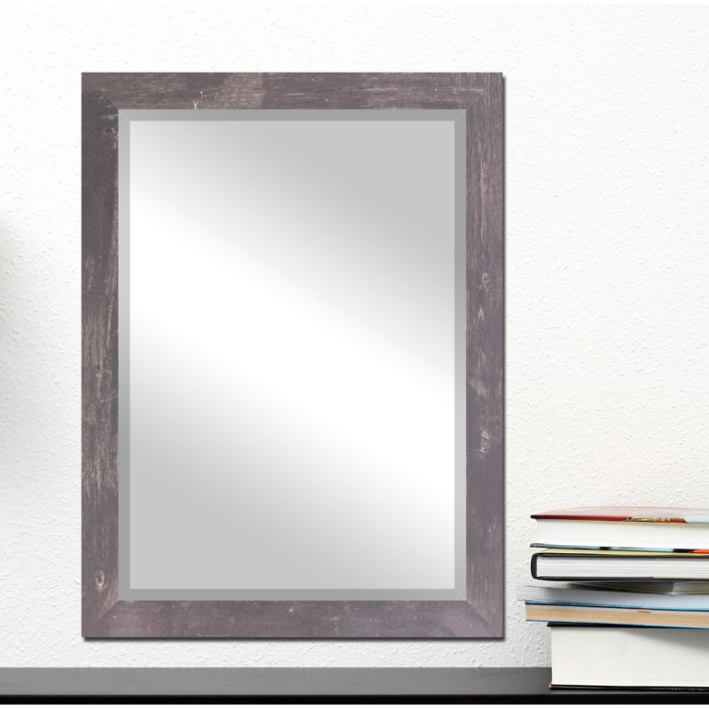 Lofgren Wood Flat Mirror, 39" H x 33" W, Brown