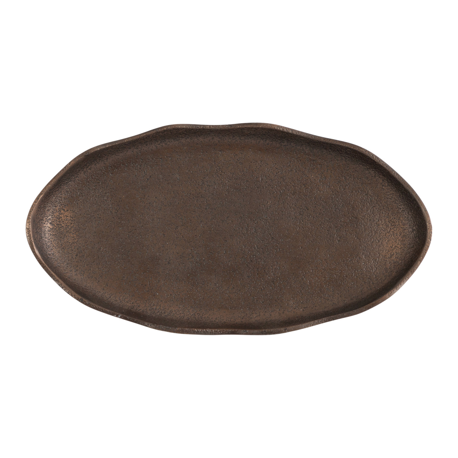 Metal Tray - Set of 1, Bronze