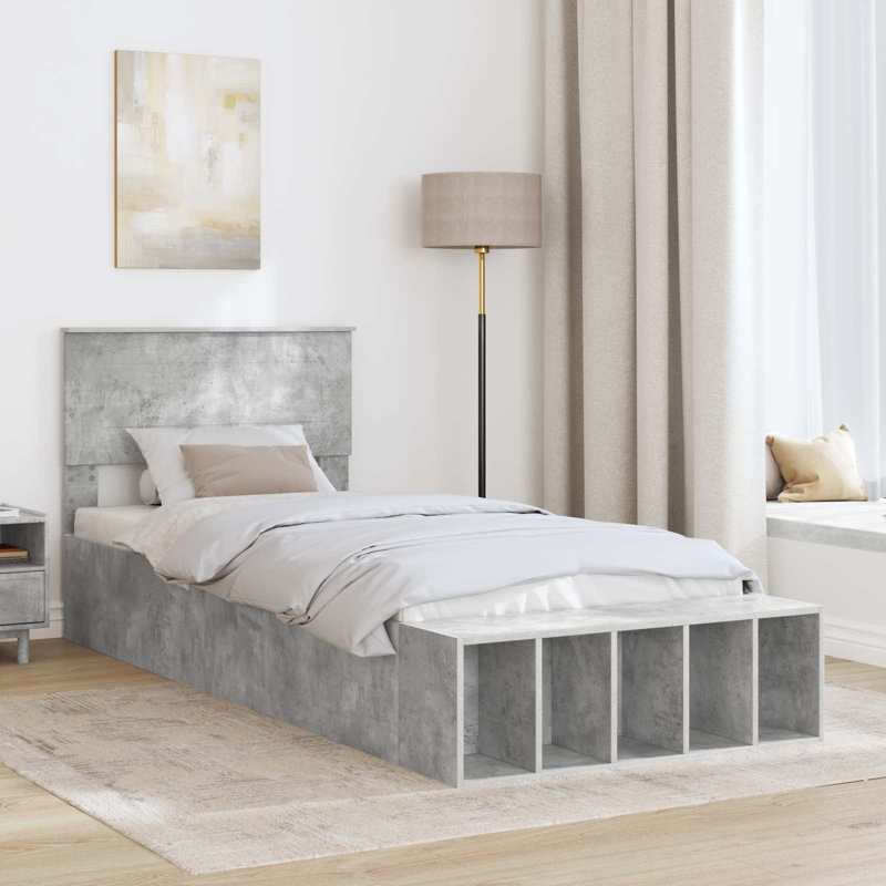 Bed Frame, Small Single (2'6), Concrete Grey