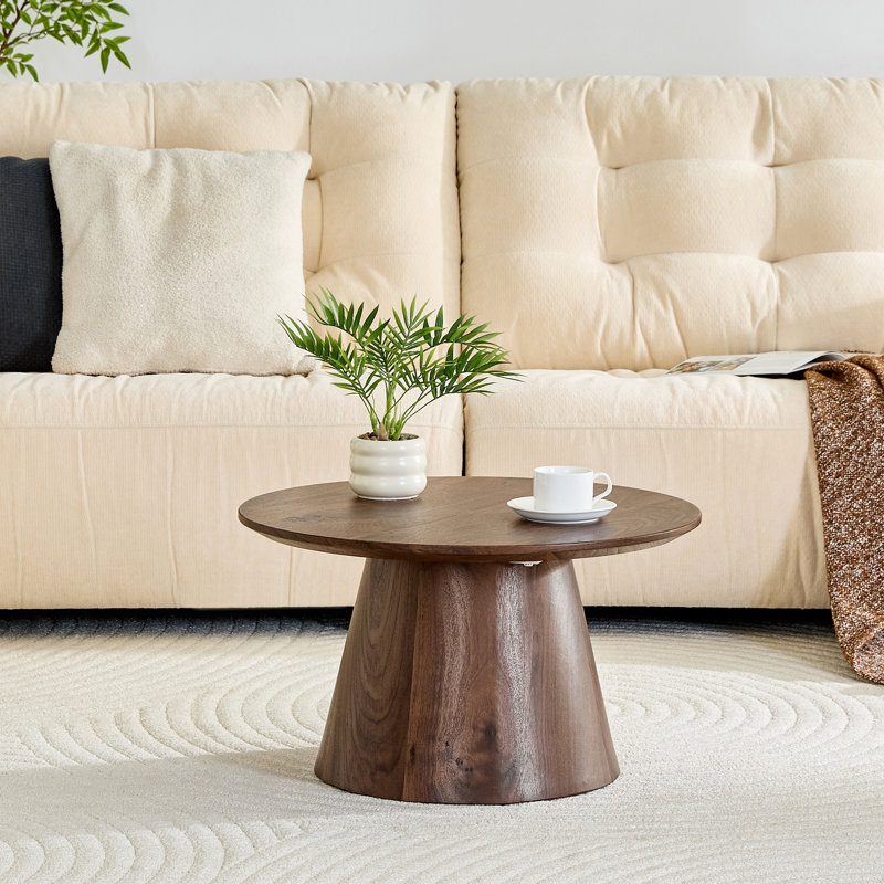 Table basse ronde, Noyer
