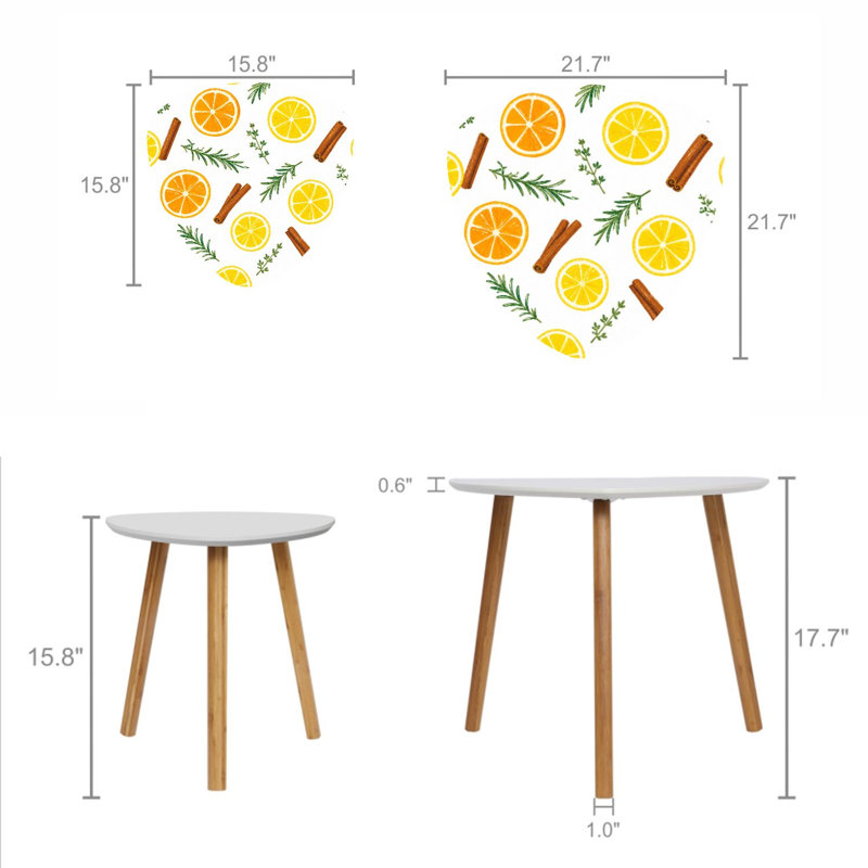 Ensemble de 2 tables basses gigognes Triangle