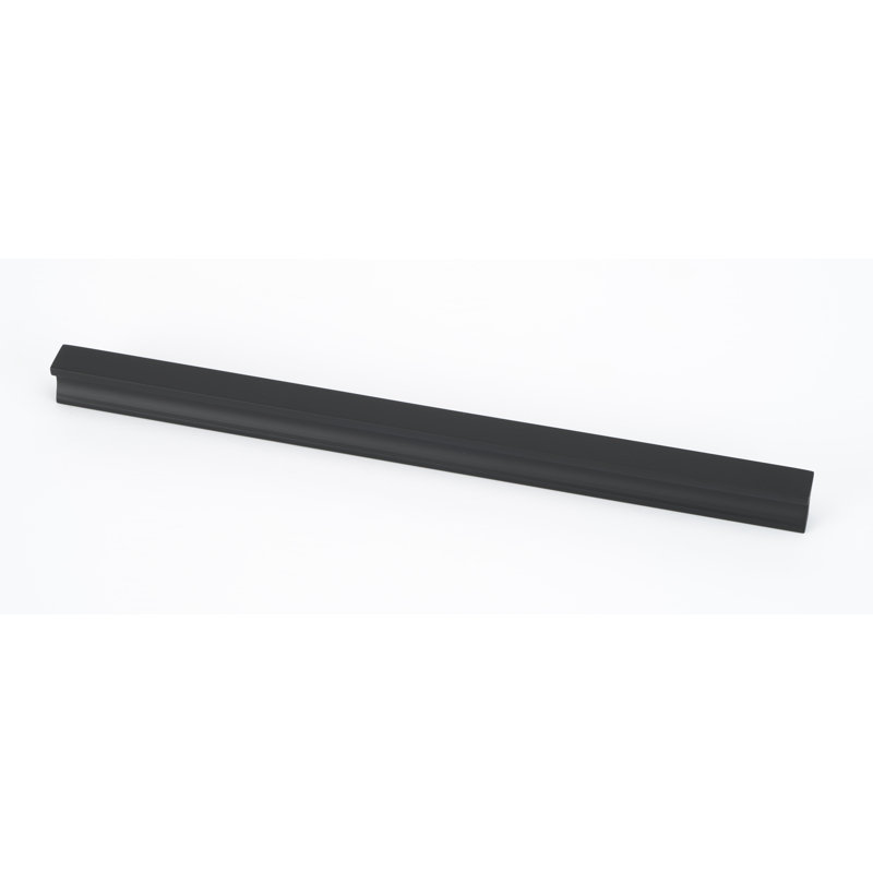 Matte Black Brass 12.5'' Finger Pull with Mounting Hardware