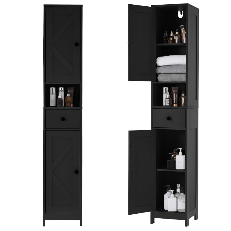 2 - Door Standard Accent Cabinet, Black