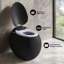 Toilette simple une pièce Plaisir Smart 1,28 GPF en noir mat-116275033