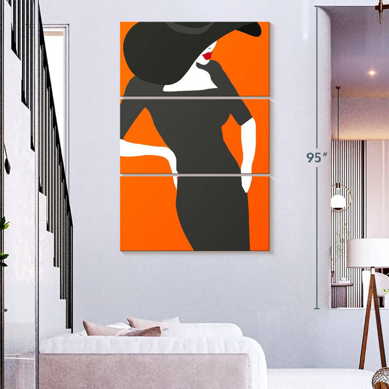 Shuttleworth Lady On Orange, 74'' H x 48'' W
