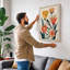 Arrangement with Bee Botanical - Wrapped Canvas-92696673-92696676